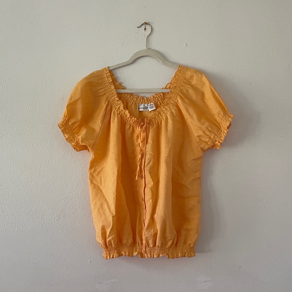 Harve Benard Linen Blend Blouse Top